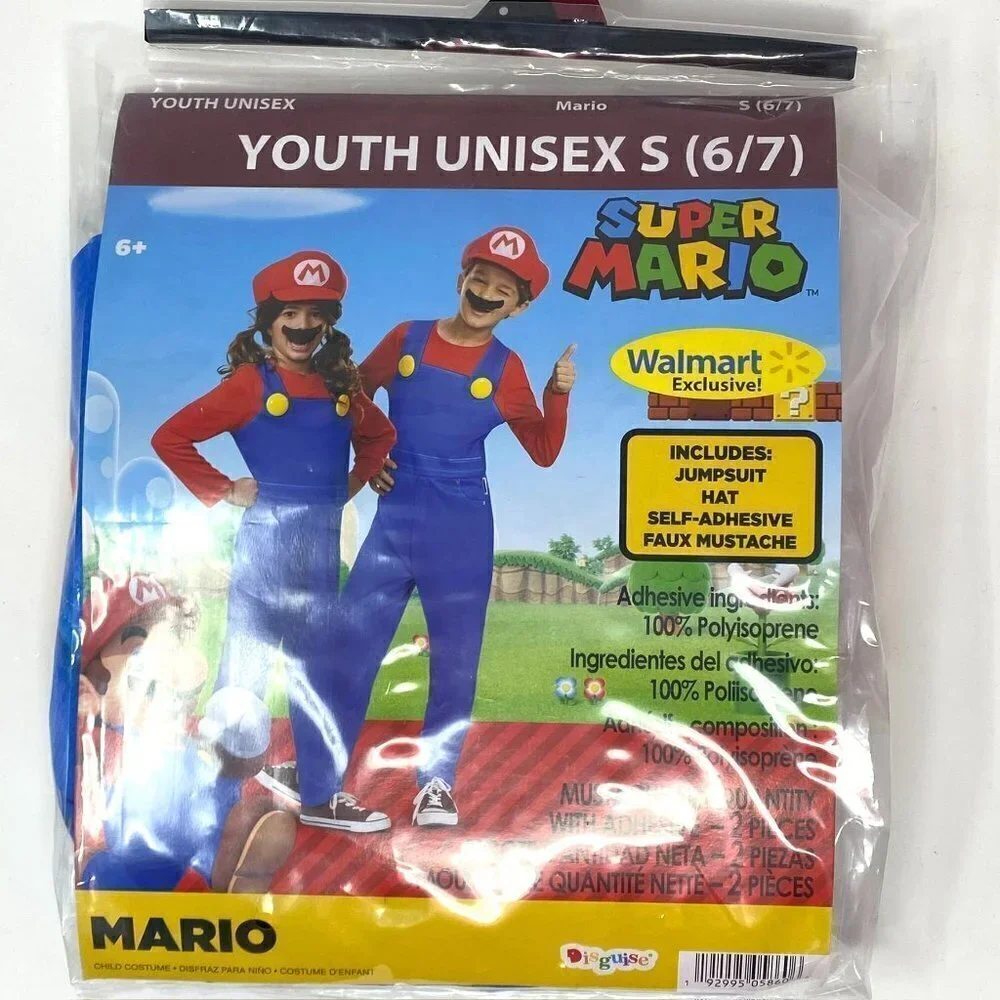 Disguise Super Mario Youth Unisex Small 6/7 Costume